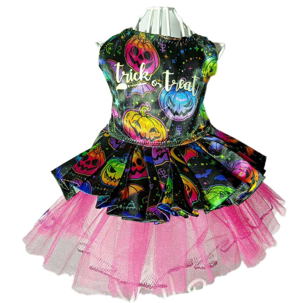 Vestido negro calabazas