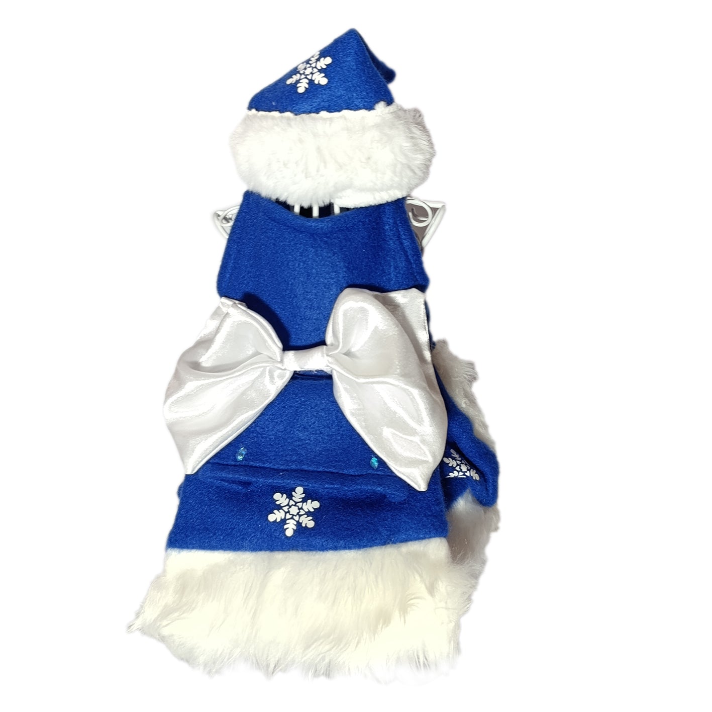 Vestido deluxe de Señora Claus en polar Azul