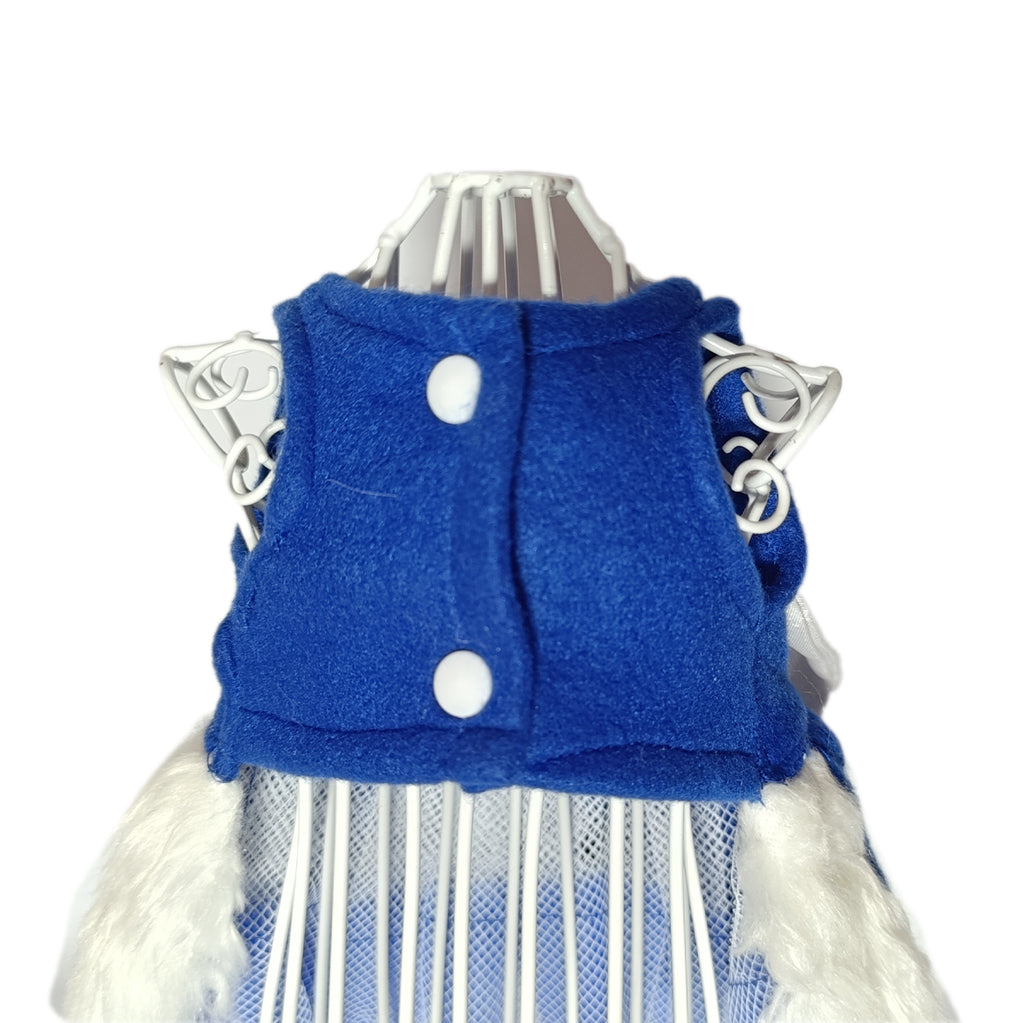 Vestido deluxe de Señora Claus en polar Azul