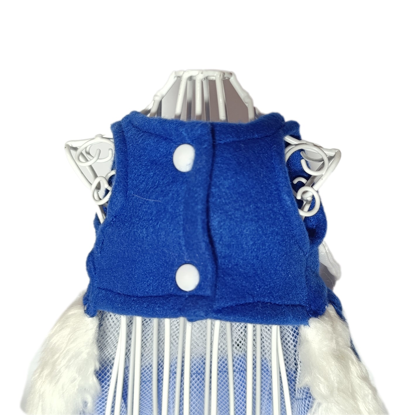 Vestido deluxe de Señora Claus en polar Azul